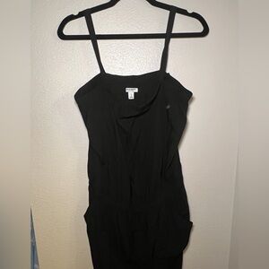 Old Navy Size L Black Jumpsuit with Drawstring for Waist Definition